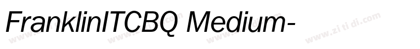 FranklinITCBQ Medium字体转换